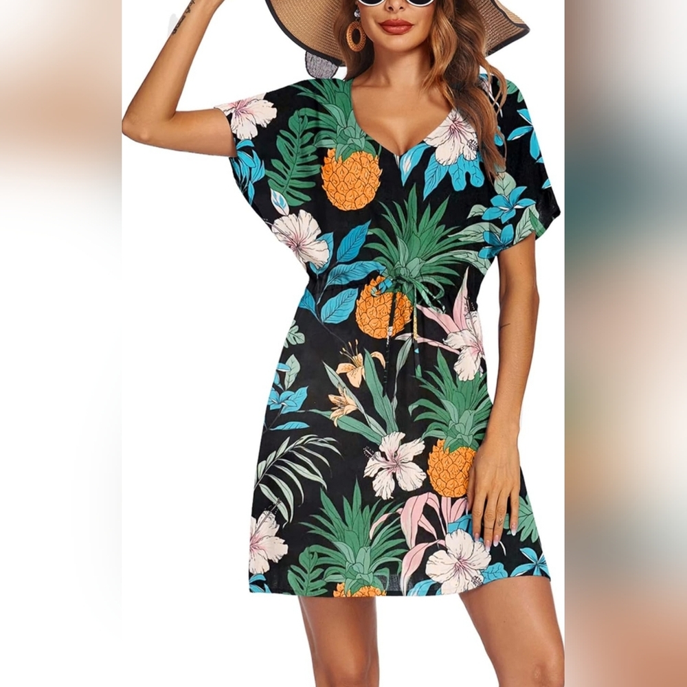 Swim coverup XS tropical